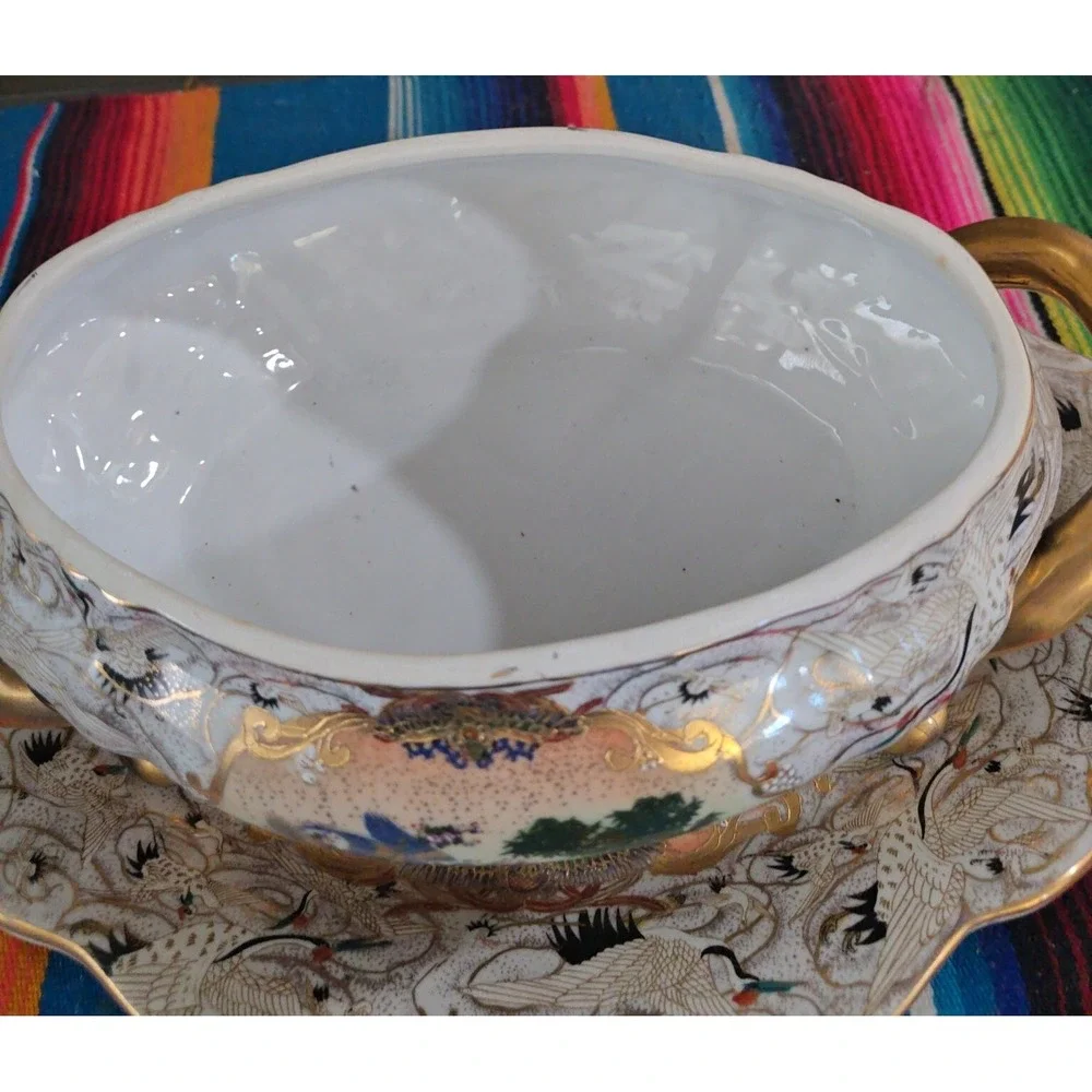 Beautiful Chinese Dynasty Soup Tureen Porcelain Excellent‎ Condition